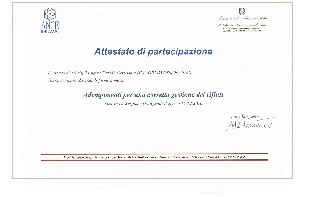 certificazioni 